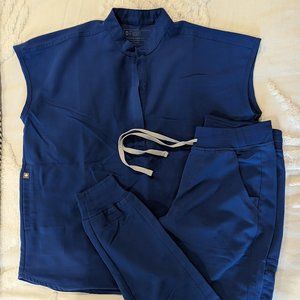 Royal blue FIGS - tall pants!